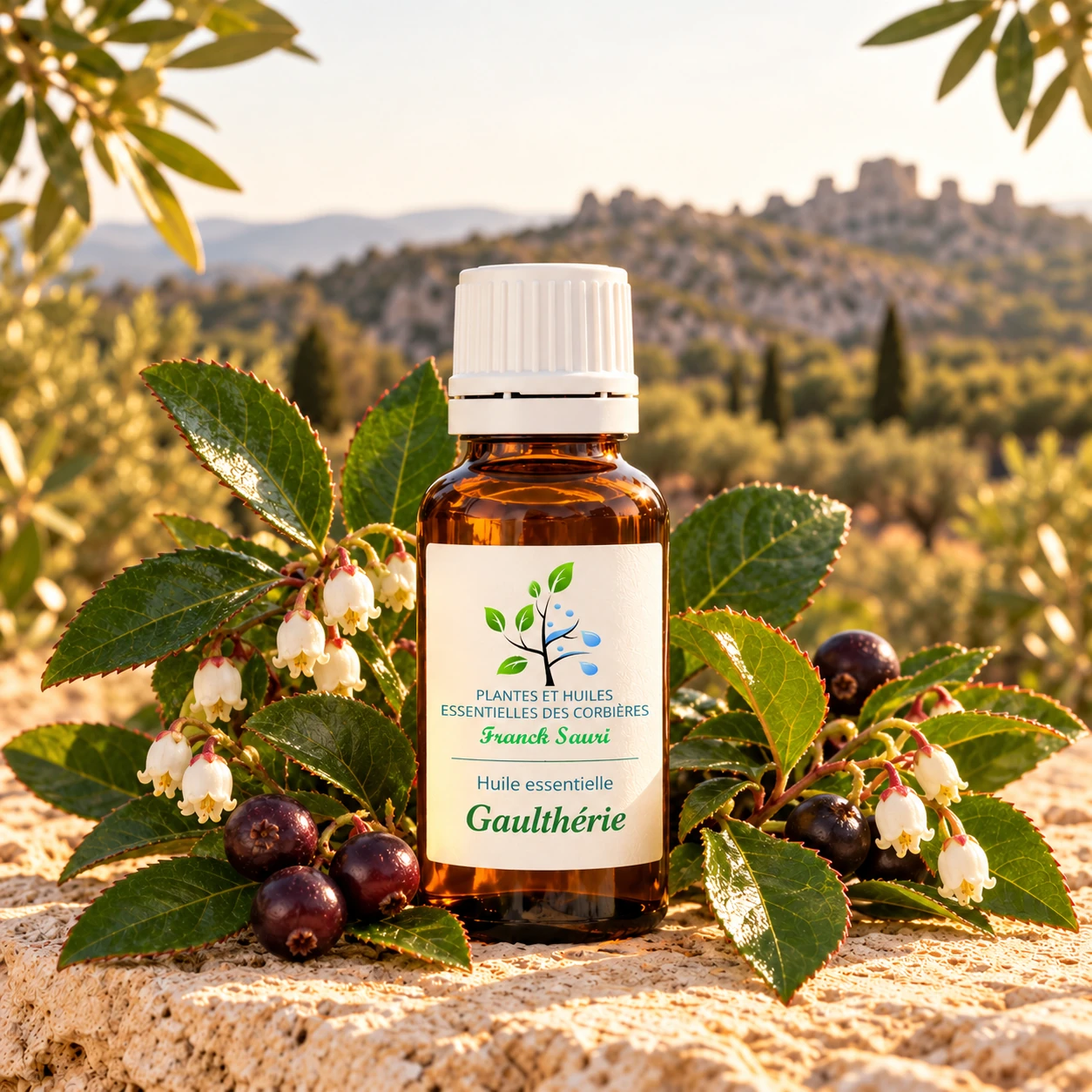 huile essentielle gaulthérie bio wintergreen (fragrantissima) avec sa plante associée – Franck Sauri