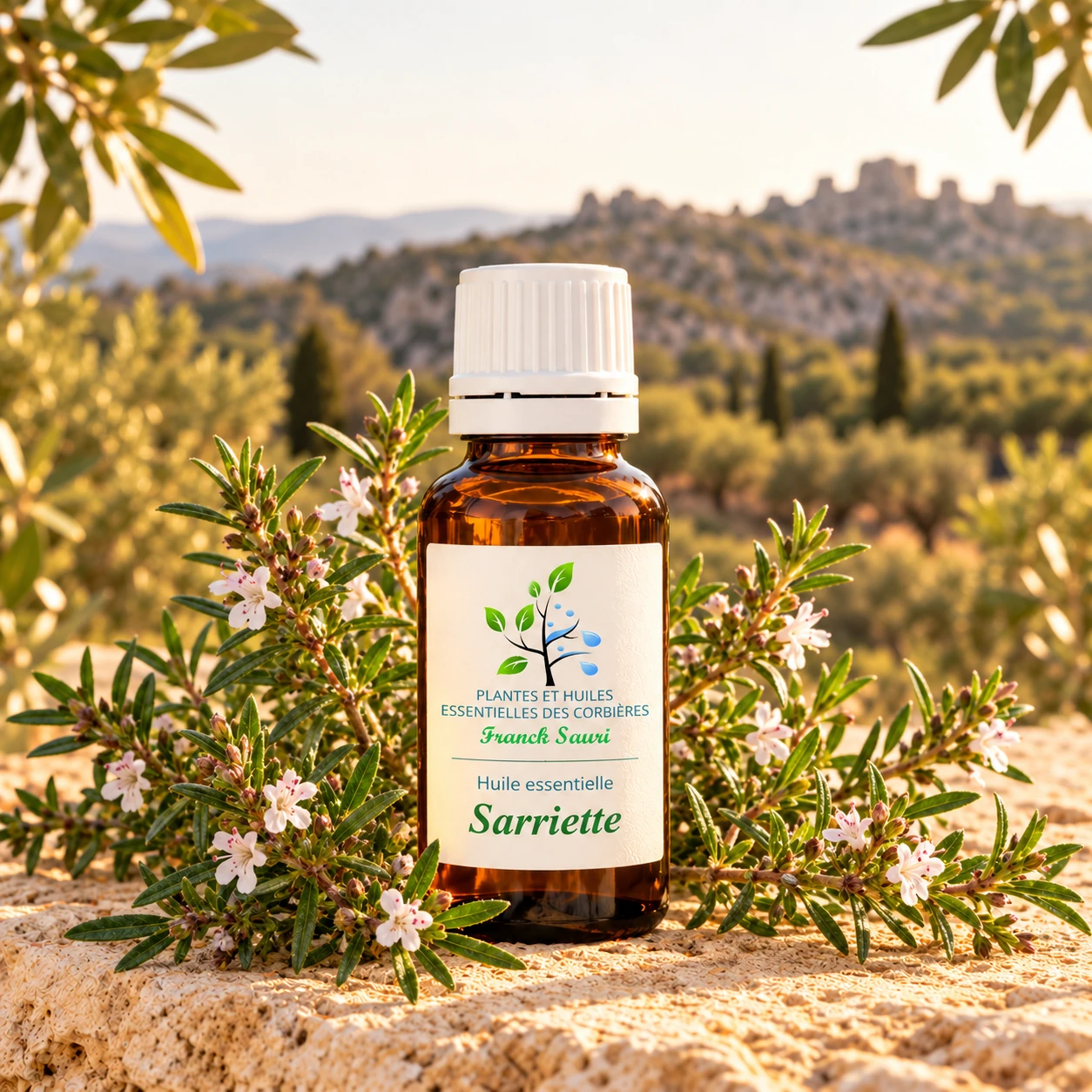 huiles essentielles sarriette bio (origine France,Corbières) avec sa plante associée – Franck Sauri