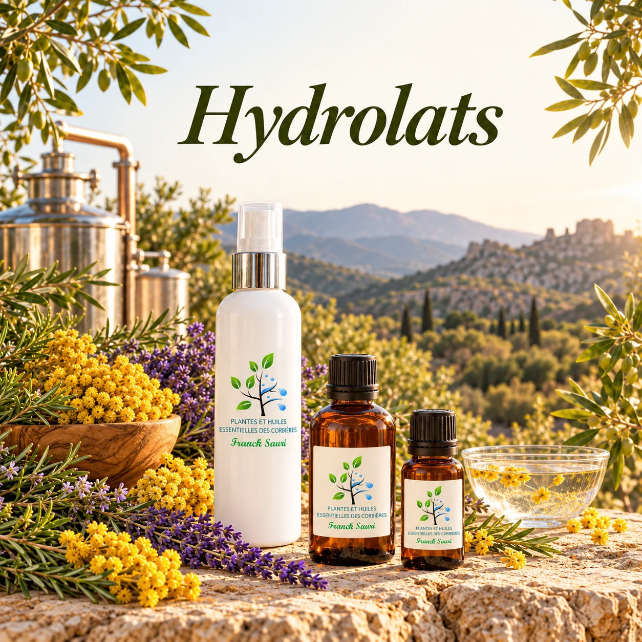 Hydrolats et eaux florales